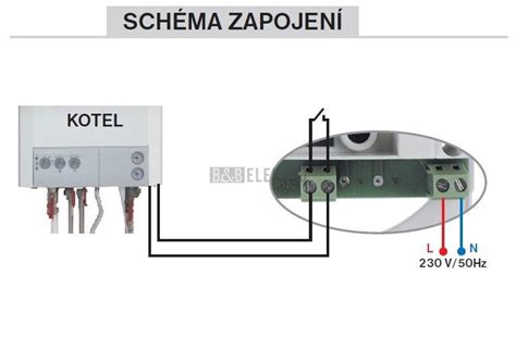 Schéma bezpečnostného termostatu umiestneného za vykurovacou špirálou