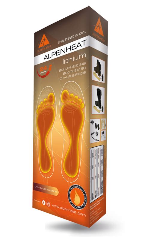 Schéma Alpenheat Lithium ohrievača topánok s akumulátorom