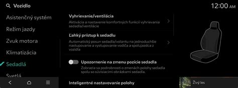 diagram funkcie termostatu vyhrievania sedadla