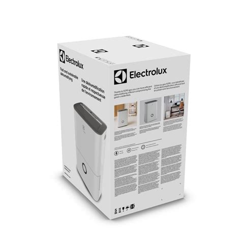 Infografika zobrazujúca kľúčové špecifikácie odvlhčovača Electrolux EXD20DN4W