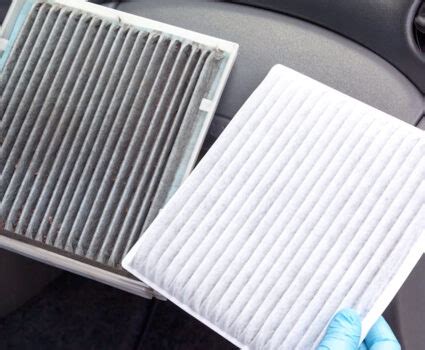 Porovnanie čistého a zaneseného kabínového filtra.