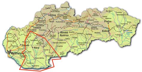 Mapa Nitrianskeho kraja s vyznačenými lokalitami firiem poskytujúcich montáž klimatizácie.