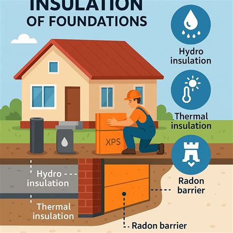 Ilustrácia ukazujúca presakovanie vlhkosti do základov domu