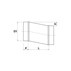Detail flexibilného vzduchotechnického potrubia s rôznymi typmi materiálov