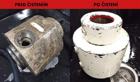 Infografika znázorňujúca pred a po chemickom čistení kotla