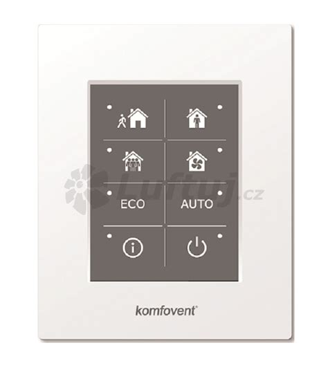 Ovládací panel ventilačnej jednotky s možnosťami nastavenia