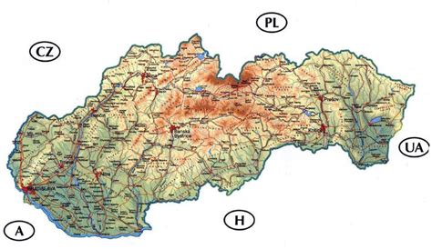 mapa regiónu Topoľčany s vyznačenými lokalitami služieb