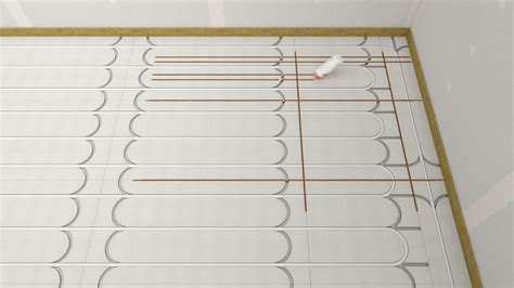 Vizualizácia rôznych typov kladenia vykurovacích rúrok (meander, špirála)