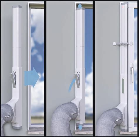 Schéma znázorňujúca priechod výfukovej hadice cez utesnené okno