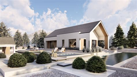 Ilustračná fotografia rodinného domu s modernou strechou a oknami