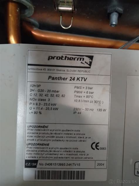 ilustračné foto staršieho plynového kotla Protherm 24 KTV
