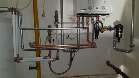 Inštalačné práce kondenzačného kotla v technickej miestnosti