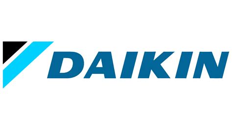 Logo značky Daikin s klimatizačnou jednotkou