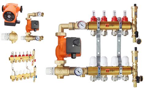 Príklady termostatických hlavíc pre radiátory a elektrických pohonov pre rozdeľovače podlahového kúrenia