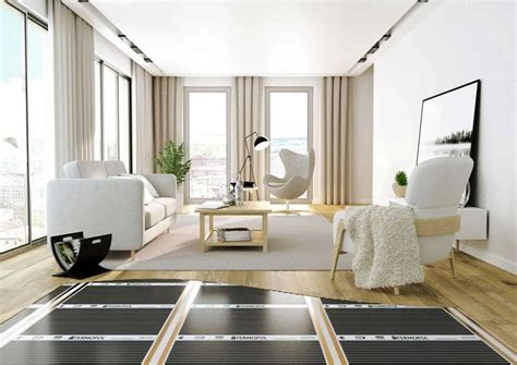 Infračervené vykurovacie fólie inštalované pod podlahou