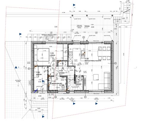 Schéma štruktúry katalógového projektu rodinného domu