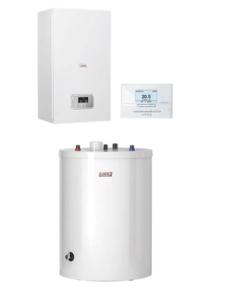 Vizualizácia zostavy: elektrokotol Protherm Ray, zásobník FE 120 BM a regulátor Thermolink P.