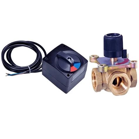 Detail miešacieho trojcestného ventilu s vnútorným mechanizmom