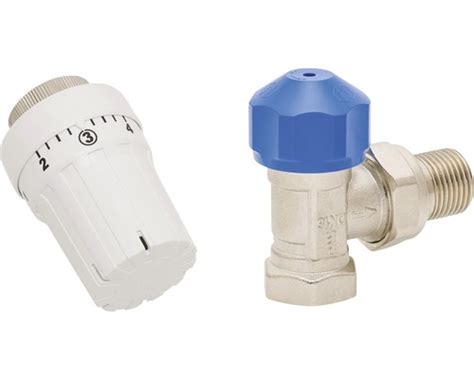 Rôzne typy termostatických ventilov (priamy, rohový)