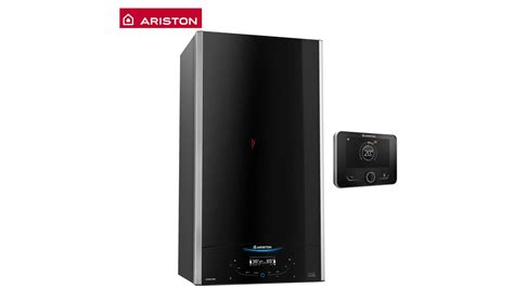 Fotografia dvojokruhového plynového kotla Ariston ALTEAS X 24 FF NG s elektronickou riadiacou jednotkou a dotykovým displejom.