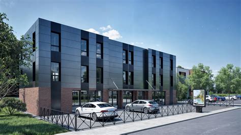 Polyfunkčná budova s inštalovanými kapilárnymi rohožami