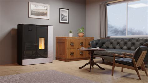 Interiér moderného kotla na pelety s automatickým podávačom