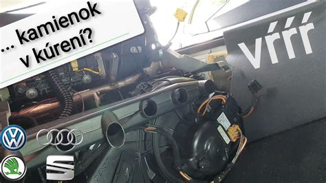 Ilustrácia umiestnenia motorčeka kúrenia v systéme HVAC vozidla