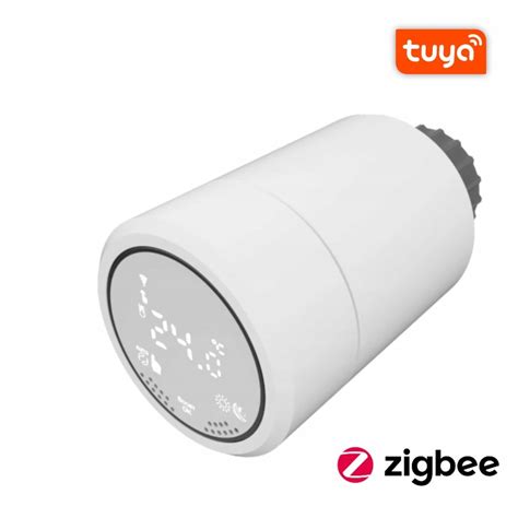 Schéma zapojenia bezdrôtovej WiFi termostatickej hlavice s Zigbee bránou a mobilnou aplikáciou.