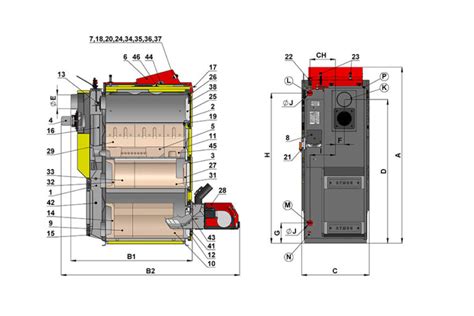Schematické znázornenie kotla ATMOS DC40SPT