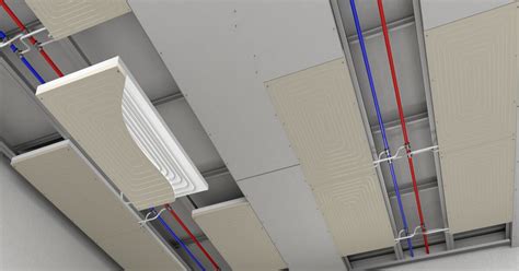 Detail sadrokartónového sálavého stropného panelu IVARCLIMA