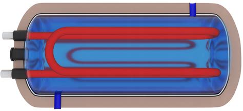 Detail zásobníka na teplú úžitkovú vodu