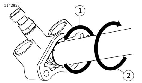 Obrázok znázorňujúci demontáž krytu termostatu
