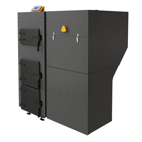 Detail horáka na pelety s označením automatického čistenia