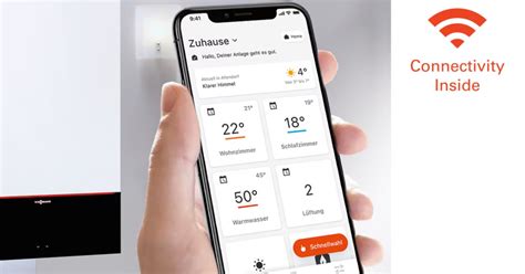 Rozhranie mobilnej aplikácie ViCare pre ovládanie kotla