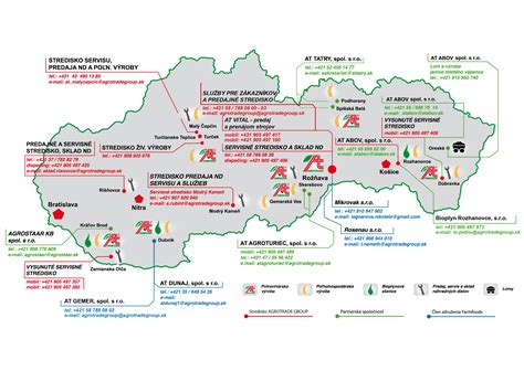 mapa pôsobenia spoločností FENIX GROUP