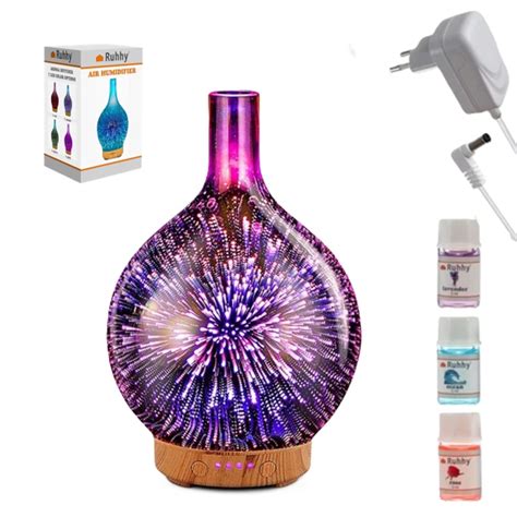 Dizajn zvlhčovača vzduchu v tvare hríba s LED podsvietením