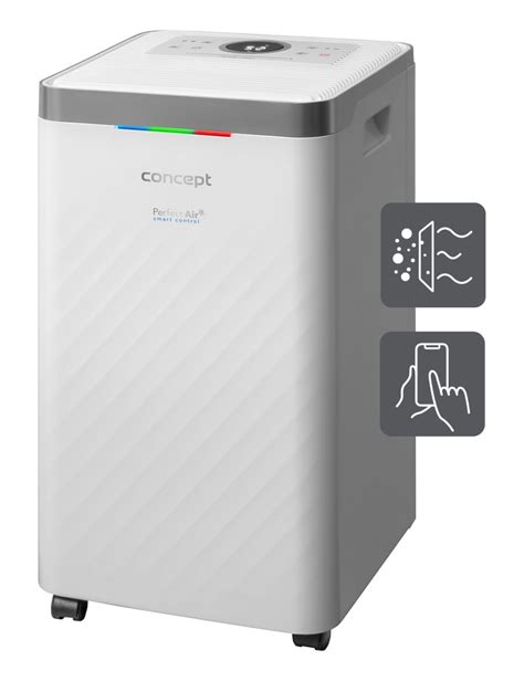 Fotografia viacerých modelov zvlhčovačov Concept Perfect Air v modernom interiéri