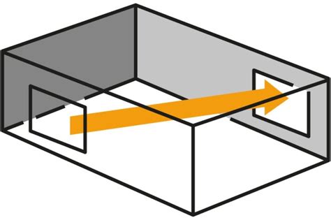 Ilustrácia kúpeľne so symbolom vetrania