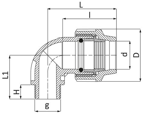 Ilustrácia rôznych typov fitingov M6 (rovné, uhlové, s vnútorným/vonkajším závitom)