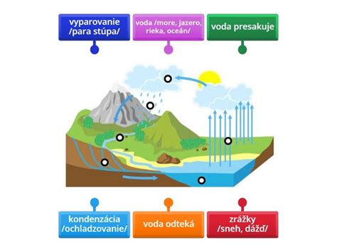 ilustrácia znázorňujúca kolobeh vody v interiéri s dôrazom na kondenzáciu