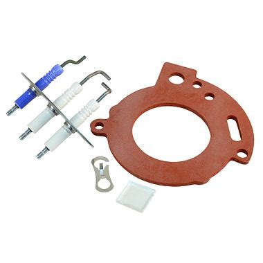 Fotografia rôznych typov náhradných dielov pre kotly Buderus