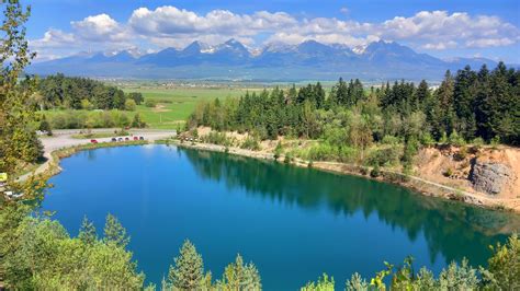 Ilustračná fotografia mesta Poprad s pohľadom na Tatry