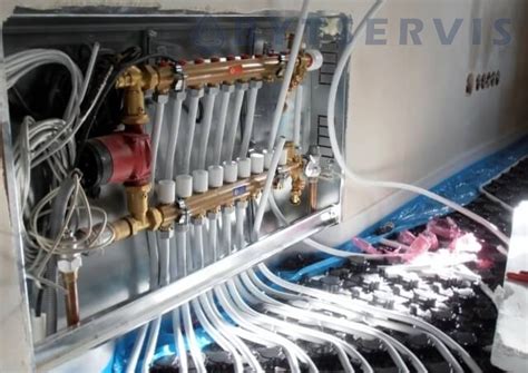 Schéma zapojenia kolektora pre podlahové kúrenie