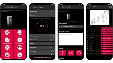 Dashboard aplikácie Rittal Scan & Service