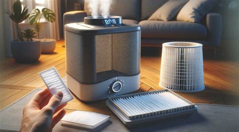 ilustrácia zvlhčovača s filtrami a ventilátorom
