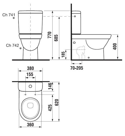Technický nákres zvlhčovača vzduchu s vyznačenými rozmermi a objemom nádrže