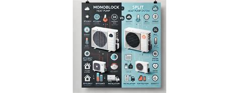 Ilustrácia rôznych typov inštalácie tepelných čerpadiel (monoblok, split, all-in-one)