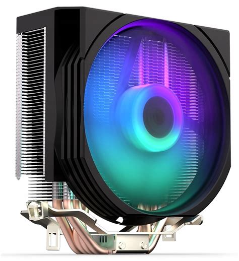Detailná fotografia bloku procesora s RGB podsvietením