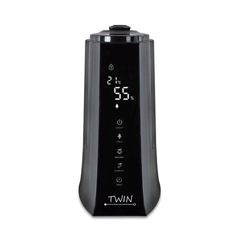 Detail LCD displeja a diaľkového ovládača zvlhčovača Airbi TWIN