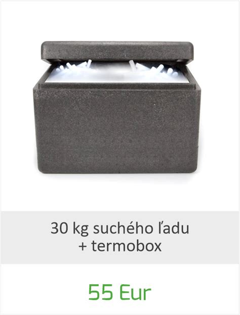 Fotografia peliet suchého ľadu rôznych veľkostí v termoboxe